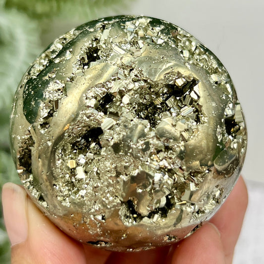 Pyrite Fools Gold Cubic Sphere Healing Crystal Ball 364g 56mm