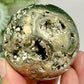 Pyrite Fools Gold Cubic Sphere Healing Crystal Ball 364g 56mm