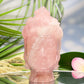 Rose Quartz Crystal Quan Yin Kuan Yin Guan Yin Intricate Healing Carving 720g