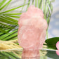 Rose Quartz Crystal Quan Yin Kuan Yin Guan Yin Intricate Healing Carving 720g