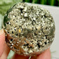 Pyrite Fools Gold Cubic Sphere Healing Crystal Ball 277g 54mm