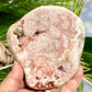 Pink Amethyst Quartz Free Form with Stand Natural Crystal 366g