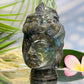 Labradorite Crystal Quan Yin Kuan Yin Guan Yin Intricate Healing Carving 758g