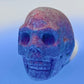 Ruby in Kyanite Skull 2 Inches UV Reactive Hand Carved Crystal Carving