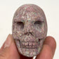 Ruby in Kyanite Skull 2 Inches UV Reactive Hand Carved Crystal Carving