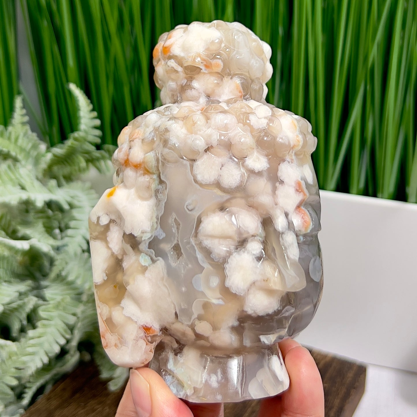 Flower Agate Buddha Crystal 810g