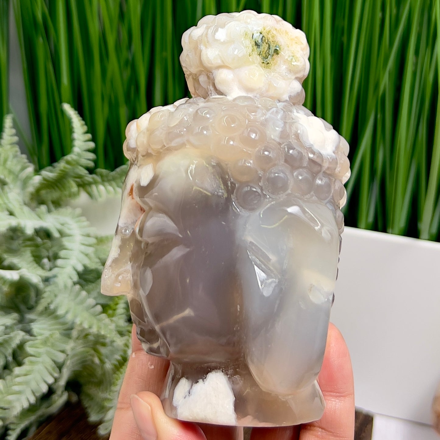 Flower Agate Buddha Crystal 810g