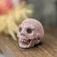 Ruby in Kyanite Skull 2 Inches UV Reactive Hand Carved Crystal Carving