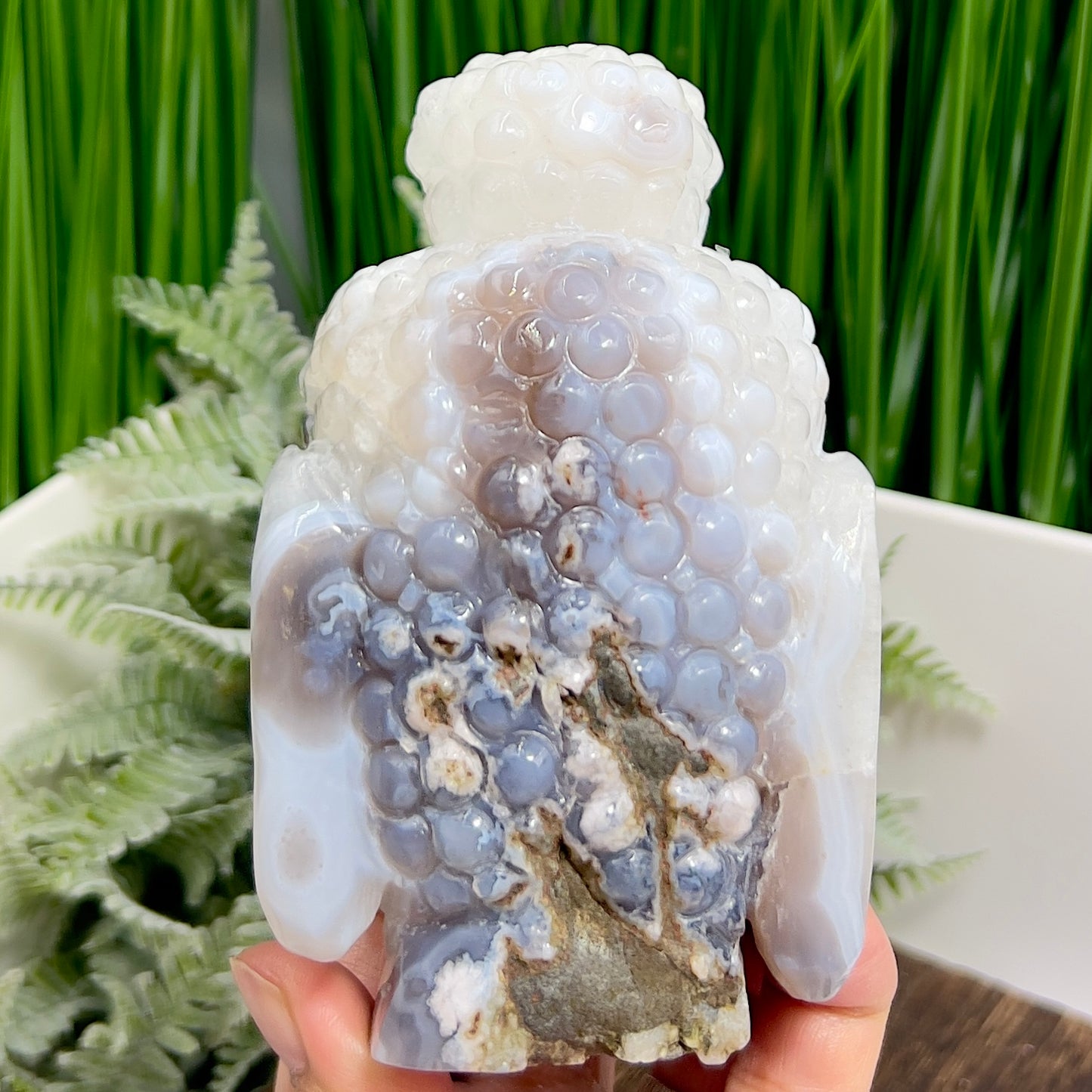 Flower Agate Buddha Crystal 862g