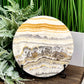 Dendritic Calcite Plate Slice with Stand Healing Crystal Carving 277g