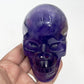 Indigo Fluorite Skull Hollow Jaw Healing Crystal Carving 680g