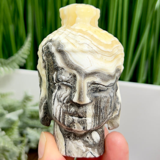 Zebra Calcite Buddha Crystal 244g