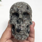 Yooperlite Skull Filigree Design UV Reactive Healing Crystal Carving 570g