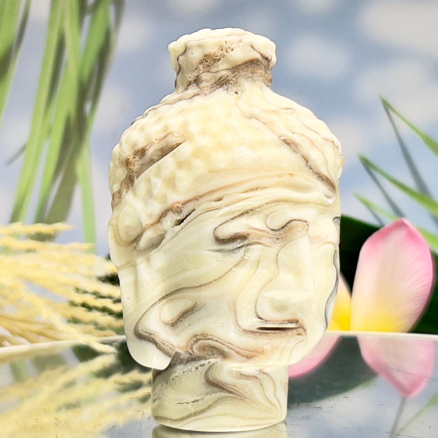 Zebra Calcite Buddha Crystal 224g