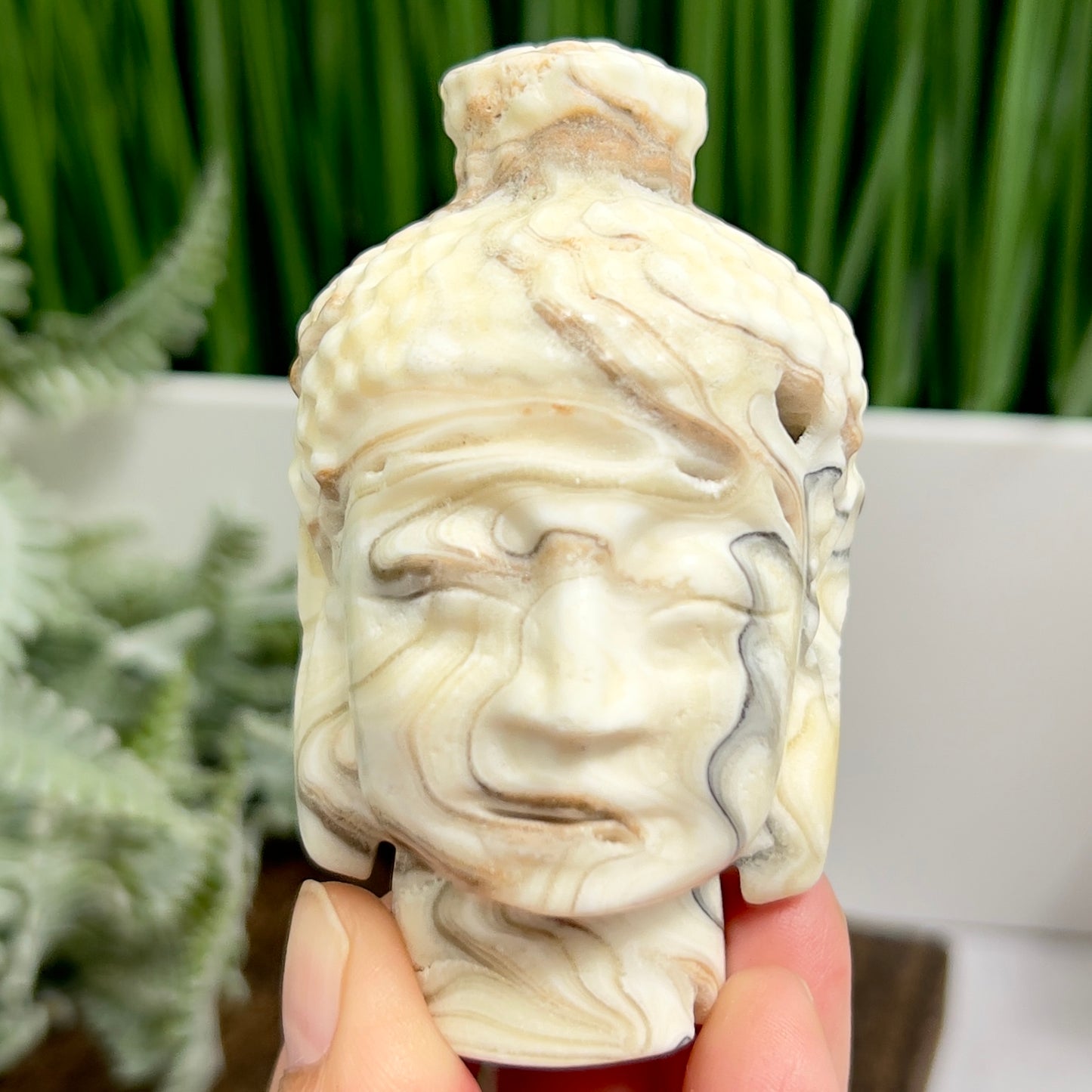 Zebra Calcite Buddha Crystal 224g