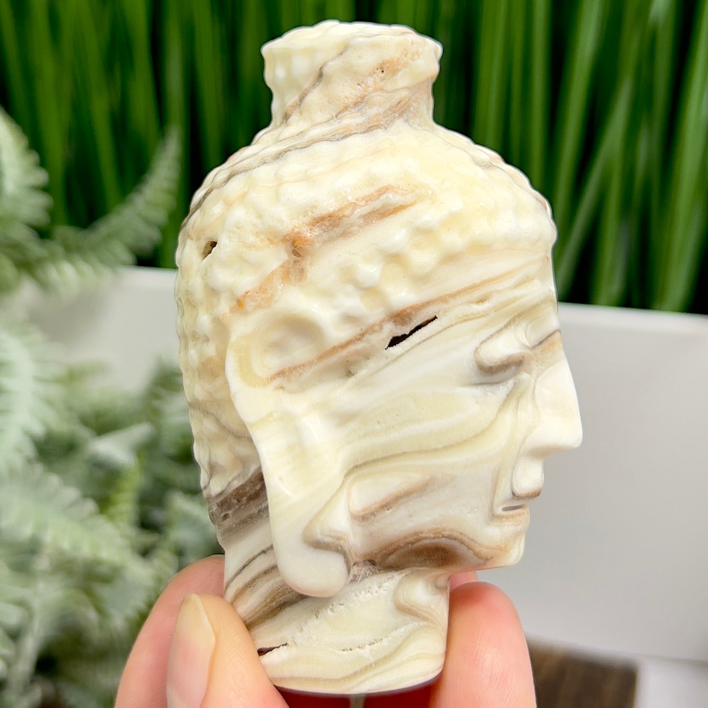 Zebra Calcite Buddha Crystal 224g