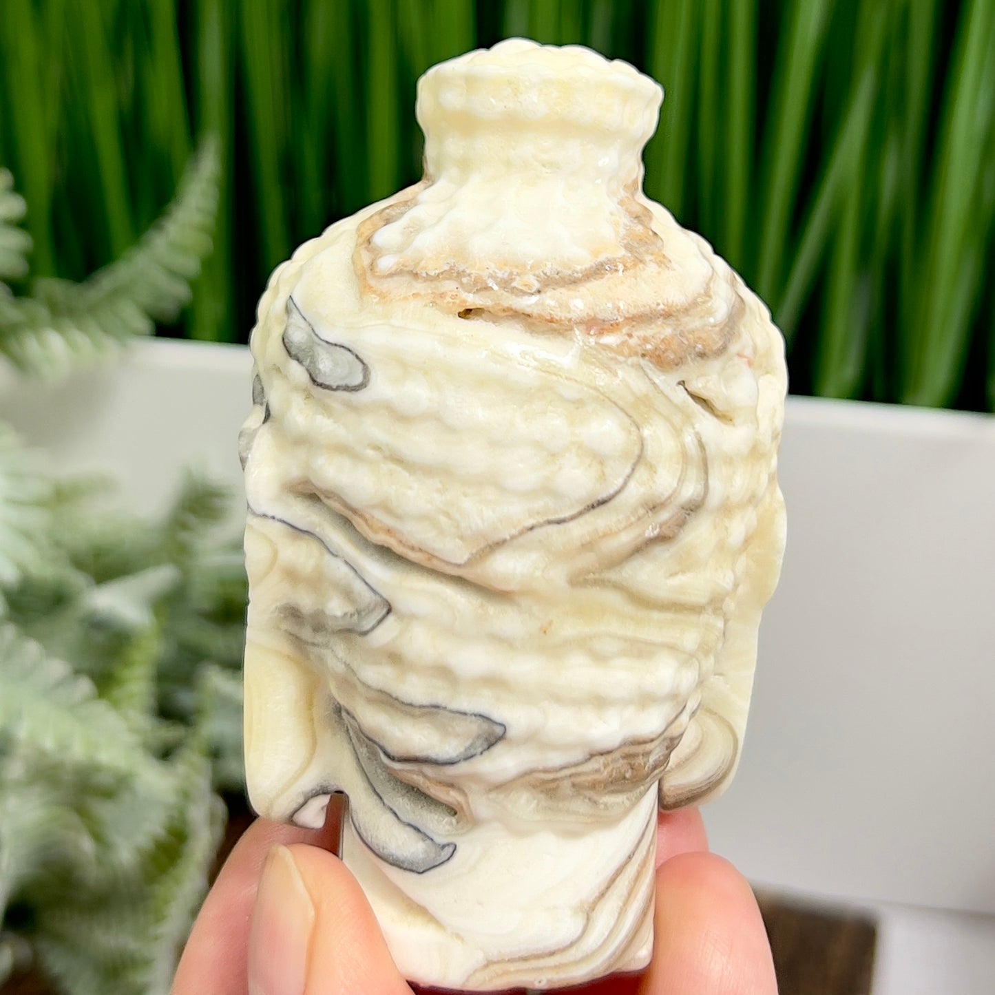 Zebra Calcite Buddha Crystal 224g