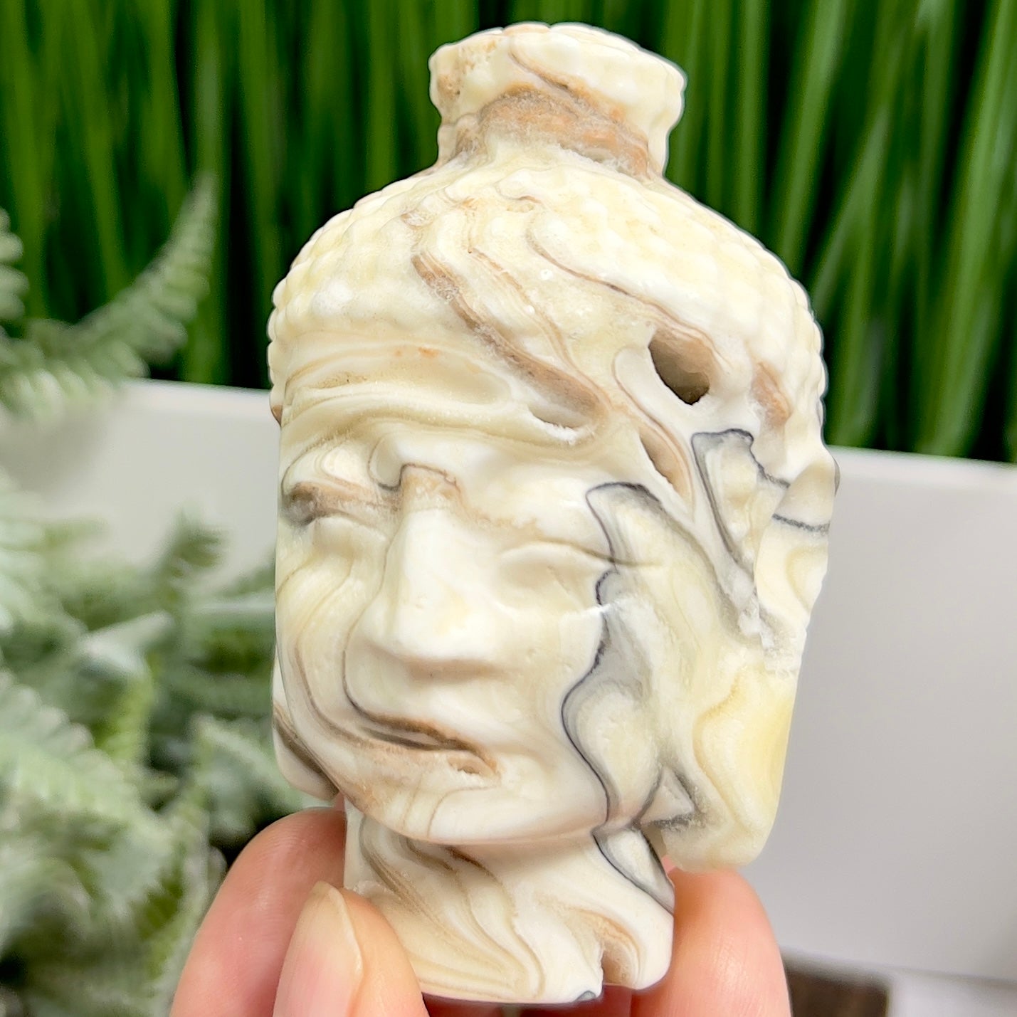 Zebra Calcite Buddha Crystal 224g