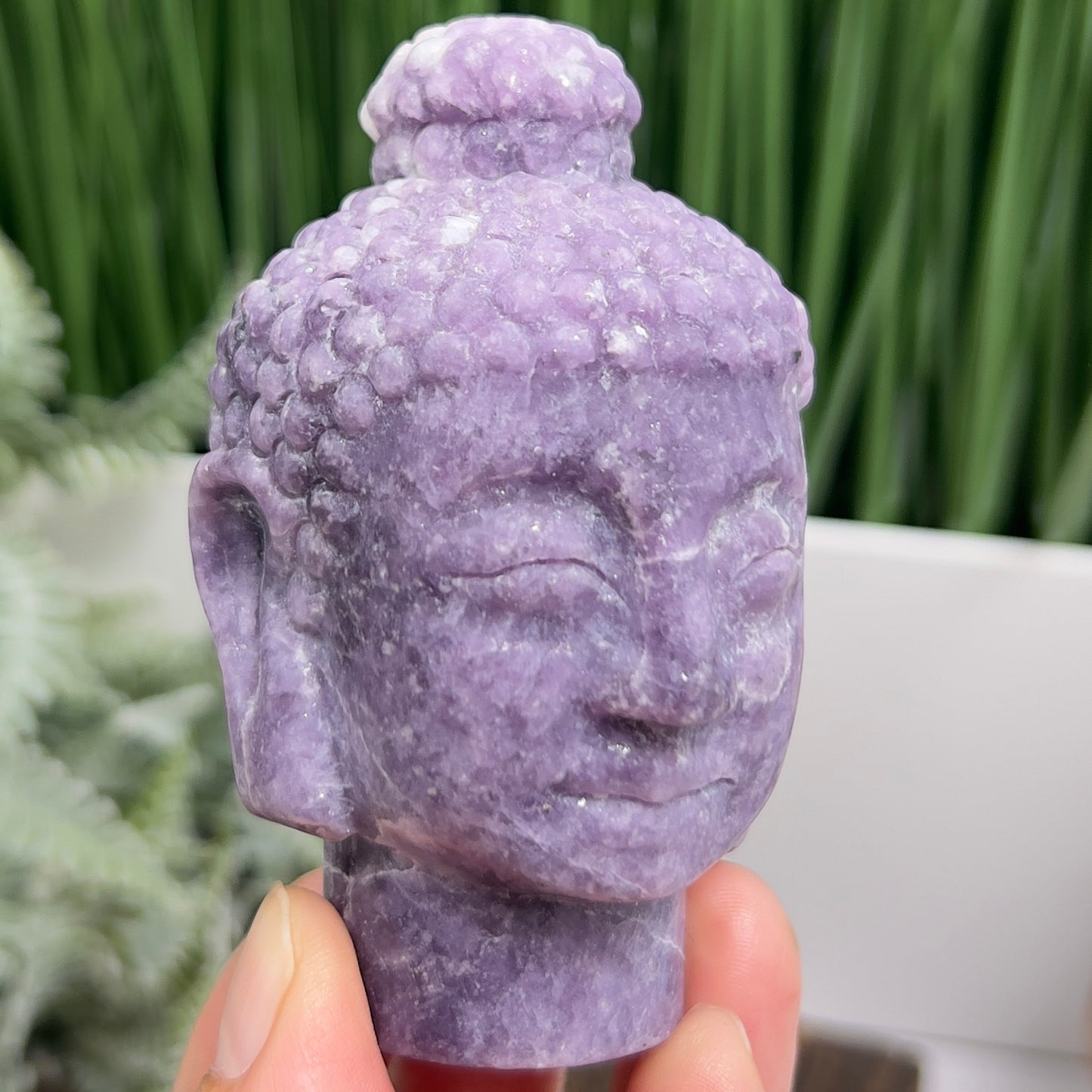 Lepidolite Purple Mica Buddha Crystal 274g