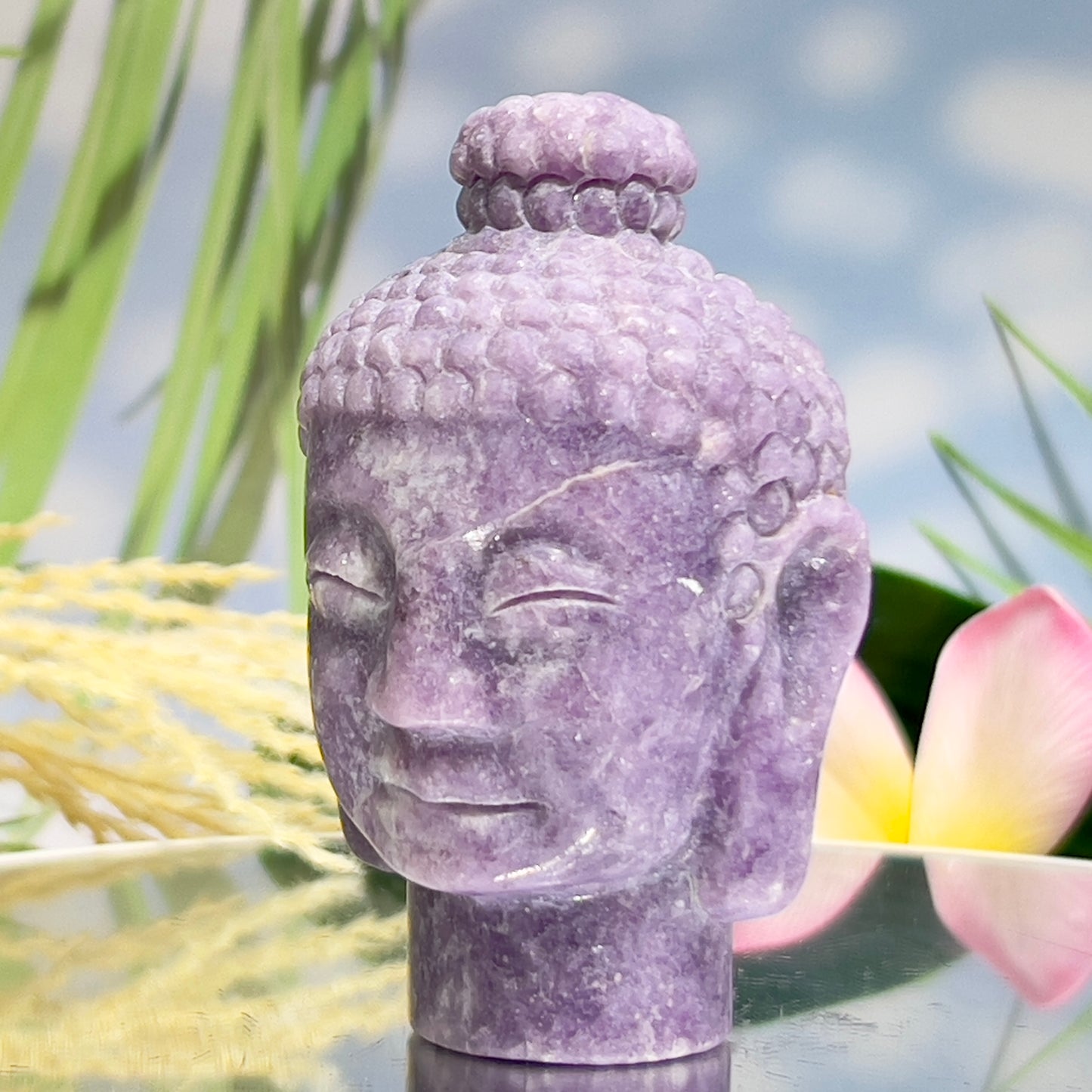 Lepidolite Purple Mica Buddha Crystal 246g