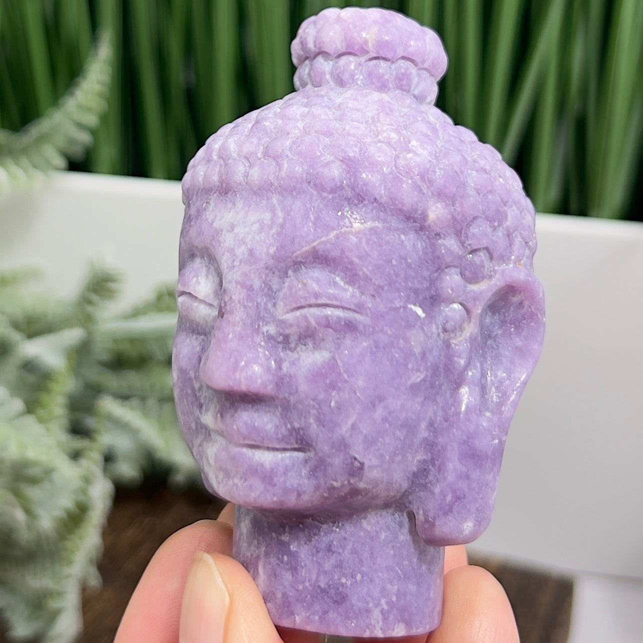 Lepidolite Purple Mica Buddha Crystal 246g