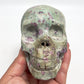 Ruby in Fuchsite Skull UV Reactive Healing Crystal Carving 1086g