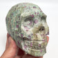 Ruby in Fuchsite Skull UV Reactive Healing Crystal Carving 1086g