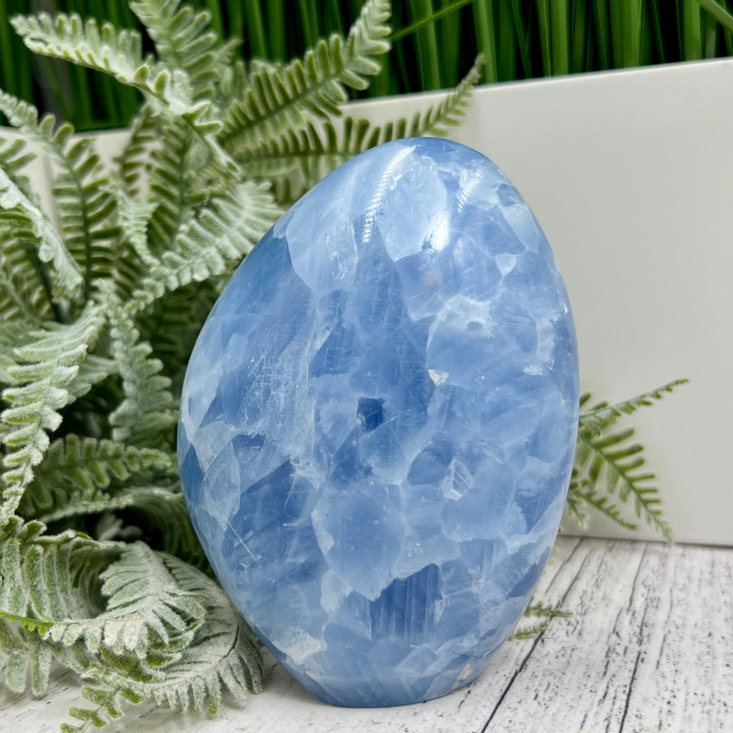 Celestite Celestine RARE Deep Blue Free Form Flame Large Crystal 646g