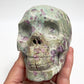 Ruby in Fuchsite Skull UV Reactive Healing Crystal Carving 1086g