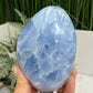 Celestite Celestine RARE Deep Blue Free Form Flame Large Crystal 646g