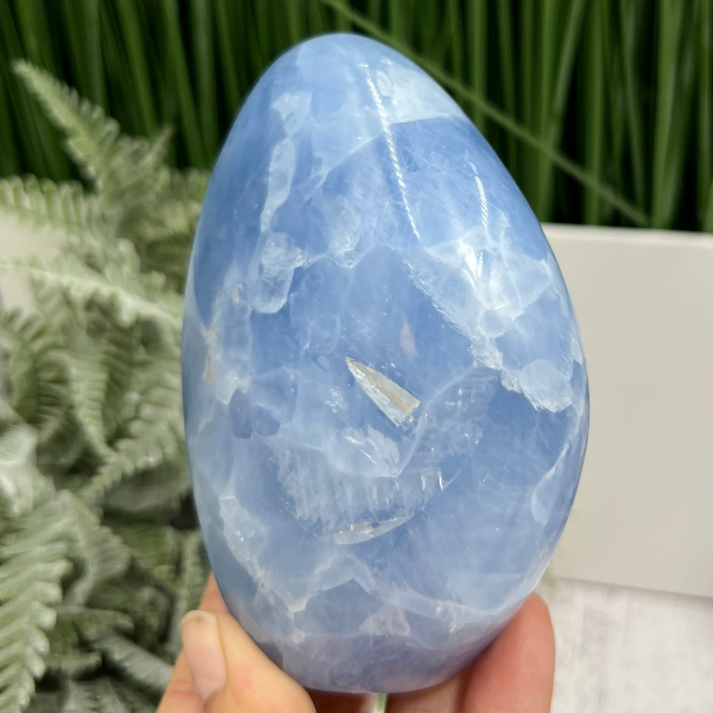 Celestite Celestine RARE Deep Blue Free Form Flame Large Crystal 646g