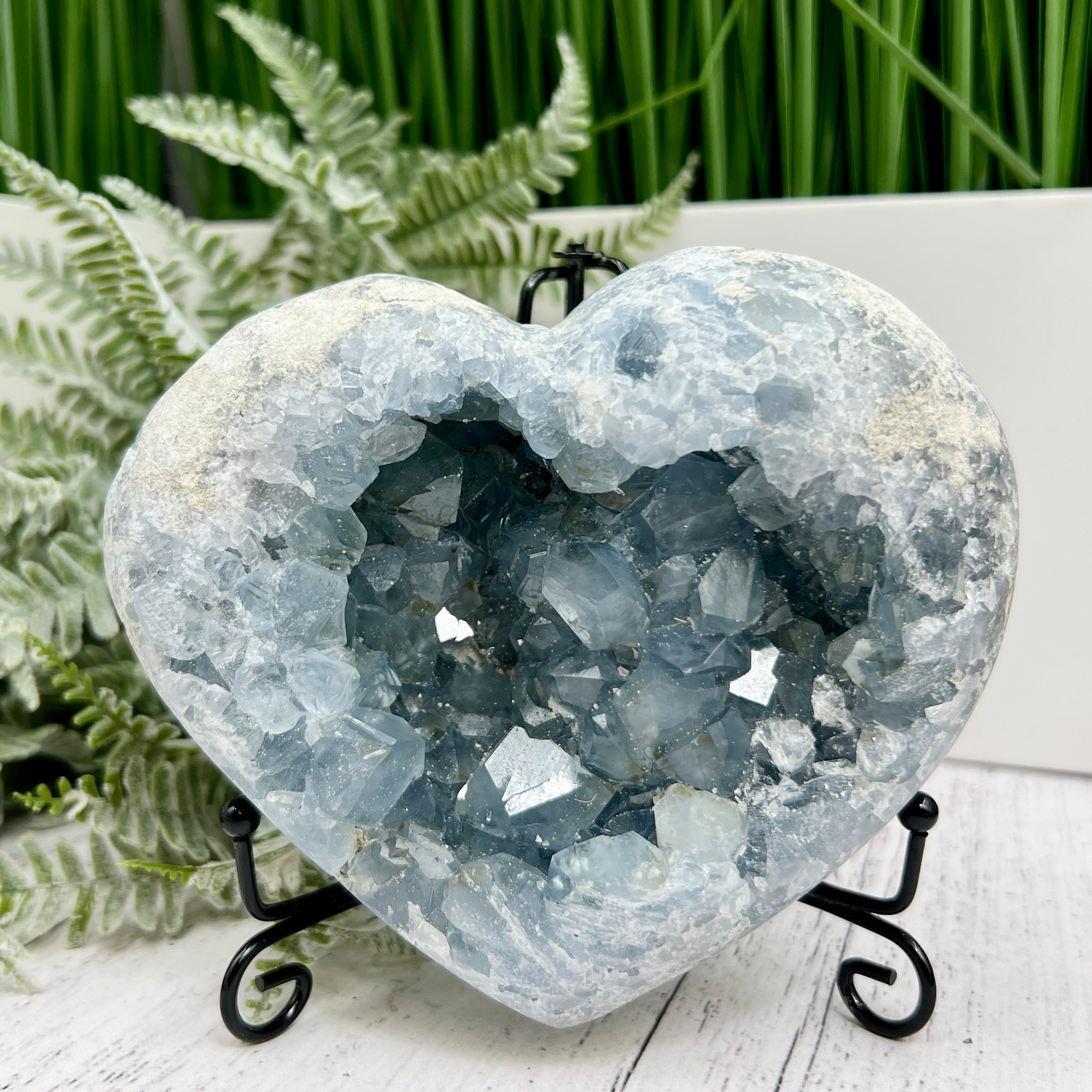 Large Celestite store Celestine Blue Calcite Geode Cluster (Qty: 1) (#5)