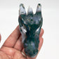 Moss Agate Dragon Healing Crystal Carving 195g