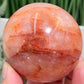 Fire Quartz Hematoid Ferruginous Sphere Healing Crystal Ball 478g 70mm