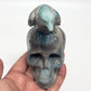 Trolleite Raven Bird on Skull Hollow Jaw Rare Healing Crystal Carving 521g