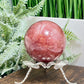 Red Strawberry Quartz Sphere Healing Crystal Ball 482g 70mm