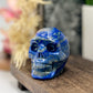 Lapis Lazuli with Pyrite Skull Healing Crystal Carving 609g