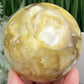 Golden Mica Sphere Shimmery Healing Crystal Ball 522g 71mm