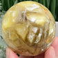 Golden Mica Sphere Shimmery Healing Crystal Ball 522g 71mm