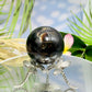 Golden Phlogopite Black Mica Sphere Healing Crystal Ball 302g 59mm