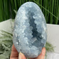 Celestite Celestine Large Egg with Stand Large Geode Cluster Crystal 975g