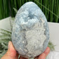 Celestite Celestine Large Egg with Stand Large Geode Cluster Crystal 975g