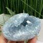 Celestite Celestine Large Egg with Stand Large Geode Cluster Crystal 975g