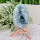 Celestite Celestine Large Egg with Stand Large Geode Cluster Crystal 975g