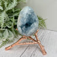 Celestite Celestine Egg with Stand Geode Cluster Crystal 401g