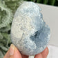 Celestite Celestine Egg with Stand Geode Cluster Crystal 401g