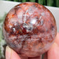 Fire Quartz Hematoid Ferruginous Sphere Healing Crystal Ball 266g 57mm