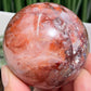 Fire Quartz Hematoid Ferruginous Sphere Healing Crystal Ball 266g 57mm