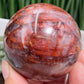 Fire Quartz Hematoid Ferruginous Sphere Healing Crystal Ball 266g 57mm