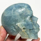 Aquamarine Skull Healing Crystal Carving 614g